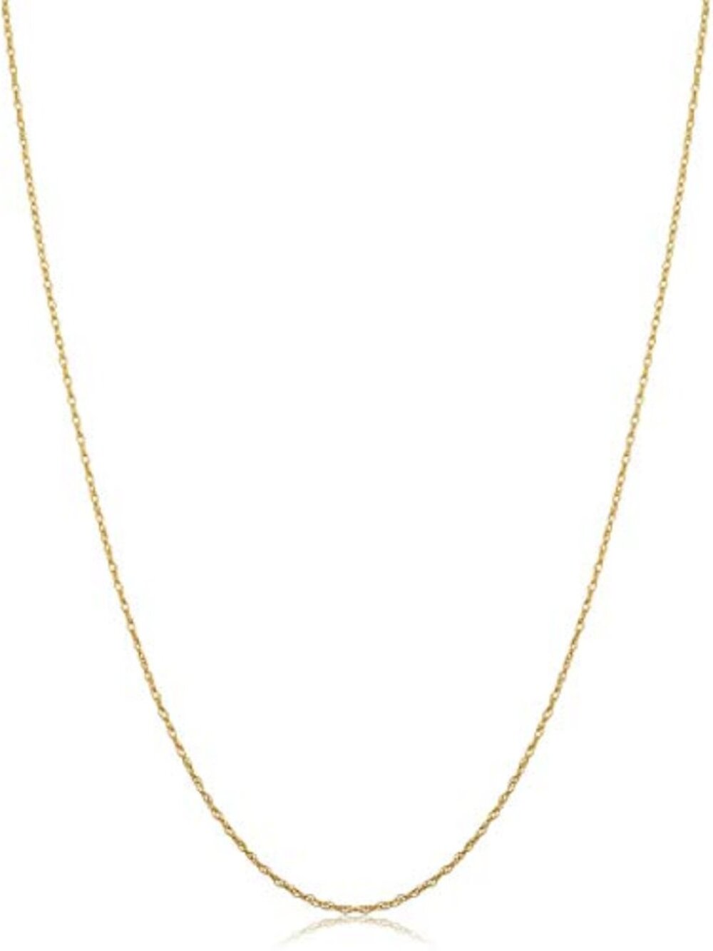 14k Yellow Gold Rope Chain Pendant Necklace (0.7 Mm, 0.9 Mm, 1 Mm, 1.3 Mm, Or